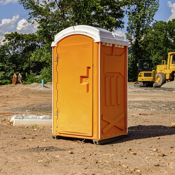 how often are the porta potties cleaned and serviced during a rental period in Winton